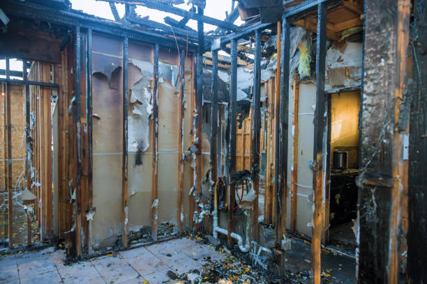 Professional Fire Damage Removal technician working in Tomball, TX